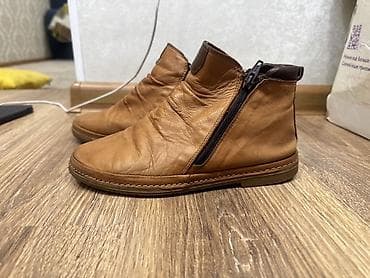 Кожаные ботинки-ботильоны, цвет карамельно‑коричневый. - Верх: мягкая