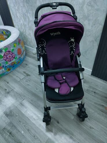 купить бу детскую коляску: Коляска, цвет - Фиолетовый, Б/у — 2