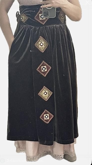 макс: Юбка, Макси, Бархат, Высокая талия — 1