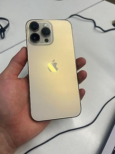 IPhone 14 Pro Max, Б/у, 256 ГБ, Золотой, Чехол, 100 %