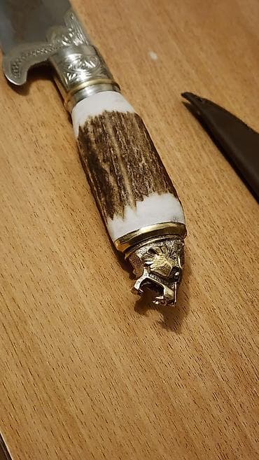 нож бабочка: Авторский нож с этнической гравировкой и ножнами - Общая длина — — 2