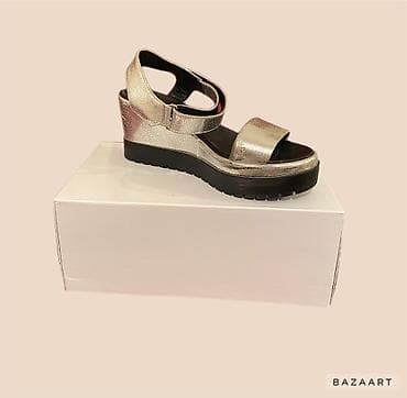 Мужские сандалии, 37, Б/у, цвет - Серебристый