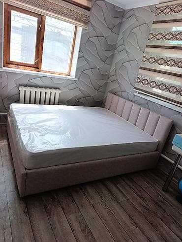 Двуспальная кровать, Новый, С мягким изголовьем, длина - 2000 см — 5