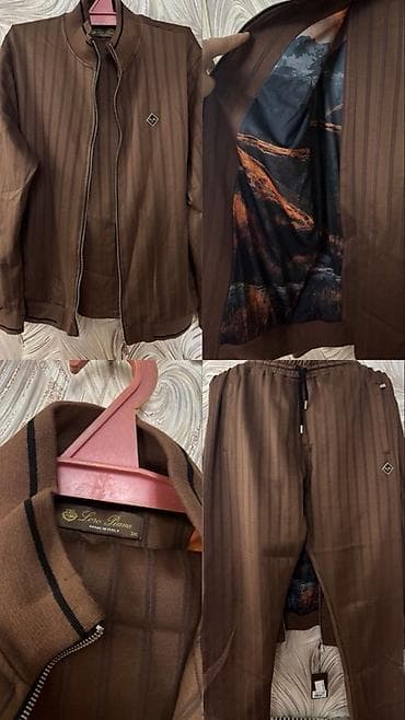 samsung nx: Мужской спортивный костюм, 3XL, Loro Piana, Новый, цвет - Коричневый, Платная доставка — 1