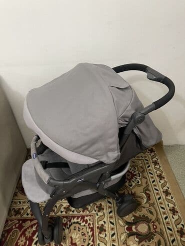 прогулочная коляска peg perego: Балдар арабасы, түсү - Күмүш, Колдонулган — 2