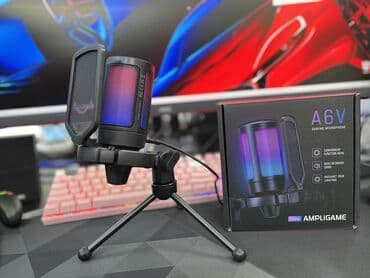 колонка комбик: Конденсаторный микрофон fifine ampligame A6V RGB подсветка Сенсорные — 6