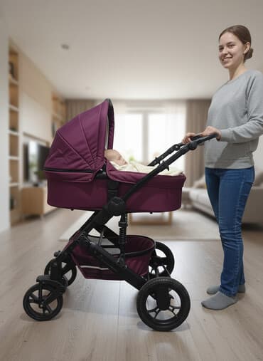 бебизен йойо 2 коляска: Коляска, цвет - Фиолетовый — 2