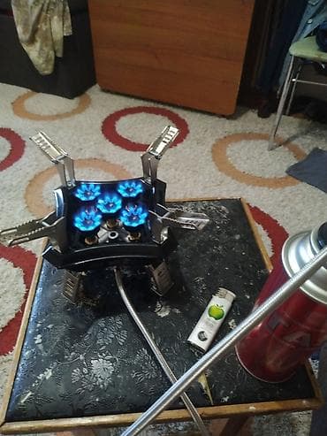 Сверх мощьная газовая горелка туристическая ! нержавейка! с