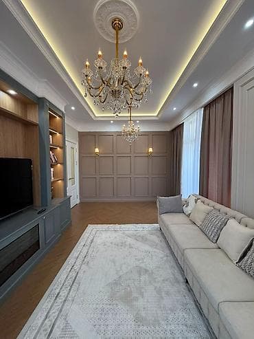 Продажа квартир: 2 комнаты, 80 м², Асанбай мкр Элитка, 9 этаж, Дизайнерский ремонт — 3