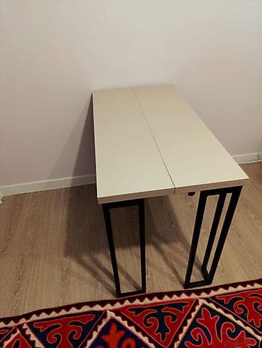 Раскройные столы: Стол трансформер Для кухни, Раскладной стол, Длина, см: 110 см, цвет - Бежевый — 3