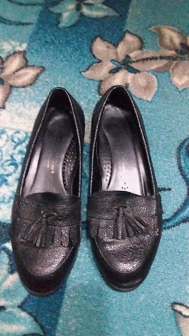 туфли бу: Туфли, 37, 37.5, LION, Б/у, цвет - Черный, Самовывоз — 1