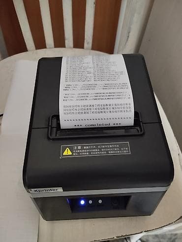 Термопринтер чеков Xprinter XP-N160II Б/у, интерфейс LAN rj45 кабель в