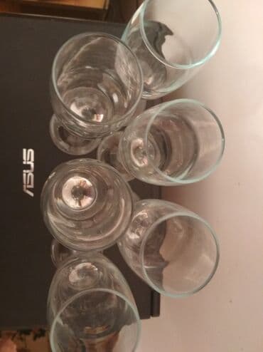 куплю бутылки стеклянные: Новые стеклянные фужеры "Pasabahce" Турция, на высокой ножке, 6 штук — 4