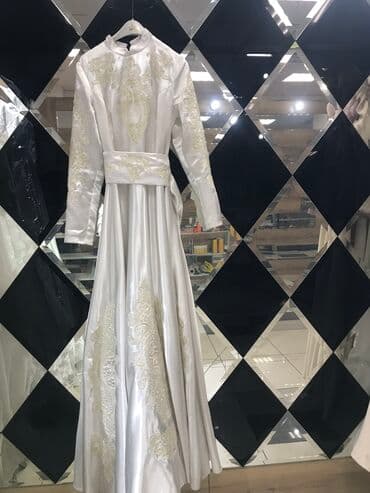 свадебные платья оптом бишкек: Платье на кыз узатуу, 2XL, Новый, цвет - Белый — 6