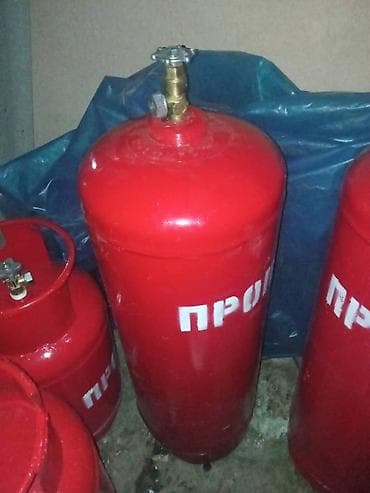 агзс: Газовый баллон для пропана (стальной, красный) - Объём — 1