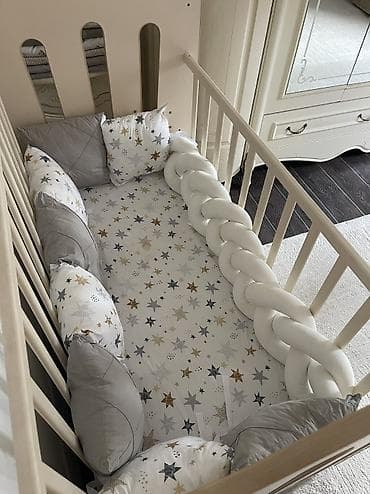 поролон для матраса: Манеж-кровать, Б/у, С комодом, Другой материал — 2