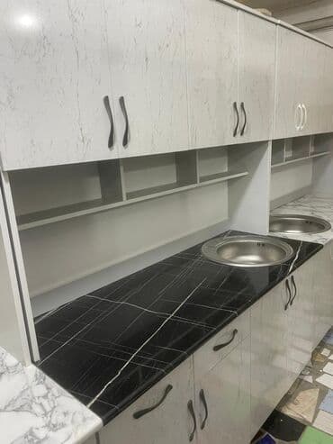 кухонный бувет: Кухонный гарнитур, Новый, цвет - Белый, ДСП, Бесплатная доставка — 8