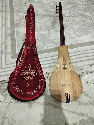 Музыкальные инструменты: Казахский народный музыкальный инструмент — домбра с чехлом. - — 2