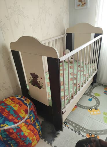 бу двухярусный кровать: Детская кроватка с выдвижным ящиком, матрас в комплекте. Состояние — 1