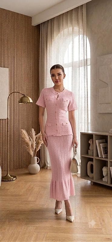 soft shell: Костюм с юбкой, Модель юбки: Прямая, Миди, Стандарт — 6