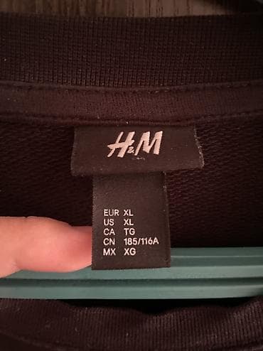 свитер next: Мужской свитер, XL, H&M, Б/у, цвет - Черный — 1