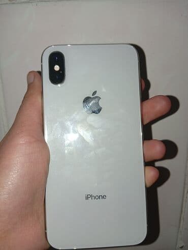 IPhone X, Б/у, 64 ГБ, Серебристый