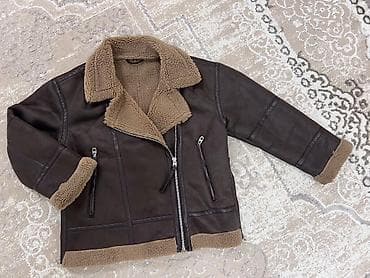 Дублёнка-пилот - Цвет: тёмно‑коричневый с бежевым мехом - Материал