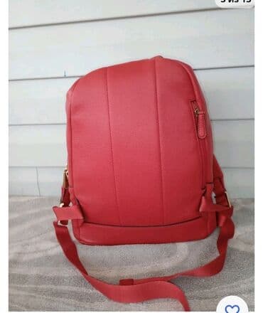 сумка miu miu: Оригинал Рюкзак Michael Kors насыщенного красного цвета, не — 2