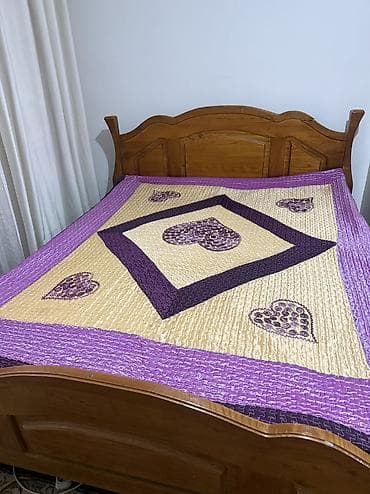 used bed: Двуспальная кровать, Б/у, С матрасом, длина - 2 см — 2