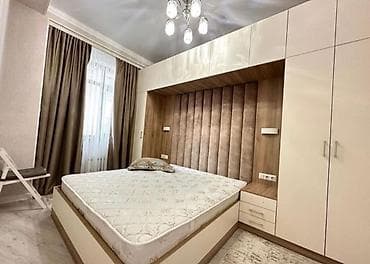 2 этажный кравать: Спальный гарнитур, Двуспальная кровать, цвет - Бежевый — 1