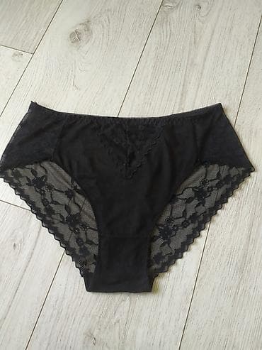 slim patch: Женские трусики классические, черные - Фасон: средняя посадка — 1