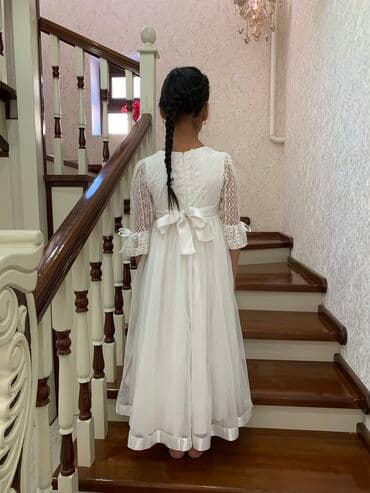 платье дордой: Детское платье, цвет - Белый, Новый — 2