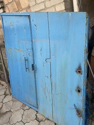 Распашные ворота: Металлические гаражные ворота - Материал: сталь, цельносварная — 1