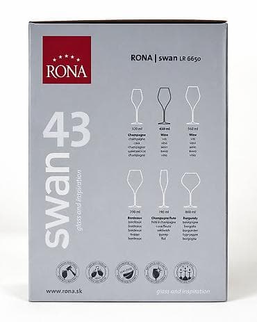 корона вода: Набор бокалов для вина RONA Swan 43 - Бренд: RONA (Словакия), серия — 2