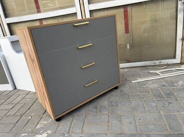 полки г ош: Комод для одежды, Новый, Без зеркала, Другой материал, цвет - Серый — 5