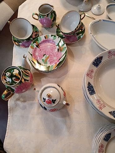 Другие товары для кухни: Фарфоровый чайный сервиз с ручной росписью. Московский фарфоровый — 2