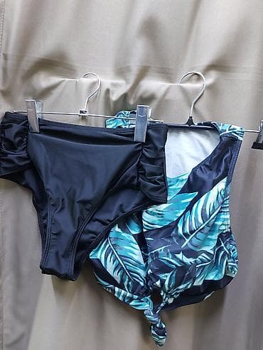 спортивный раздельный купальник: Раздельный купальник, Высокая талия, M — 2