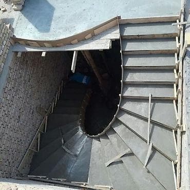 plastik stol stul: Бетонная лестница Для дома, Форма лестницы: Много-маршевая — 8