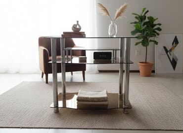 Тумба и подставка для телевизора, Напольная, Стекло