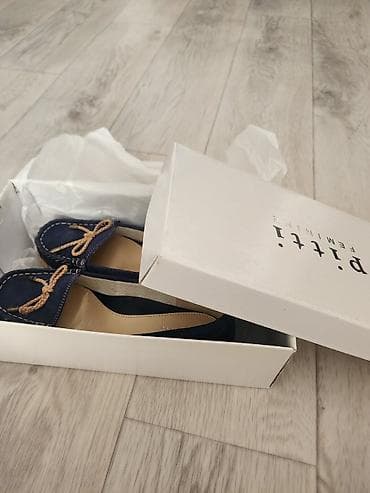 Лоферы/мокасины Pitti Femme в фирменной коробке. - Цвет: тёмно‑синий