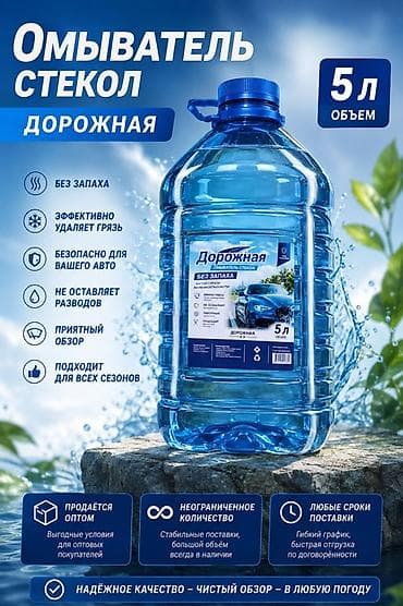стеклоомыватель зимний: Омыватель стекол «Дорожная», 5 л - Без запаха - Эффективно удаляет — 1