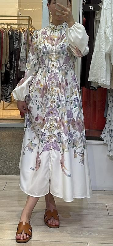 Жеке буюмдар: Платье (Zimmerman) миди с акварельным цветочным принтом Надевала — 4