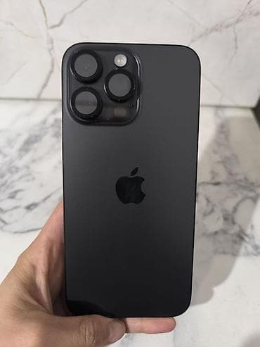 IPhone 15 Pro Max, Новый, 256 ГБ, Черный, Защитное стекло, Кабель, Коробка, 86 %