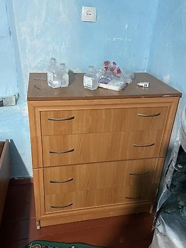 продам тополь: Спальный гарнитур, Двуспальная кровать, ДСП, цвет - Коричневый — 2