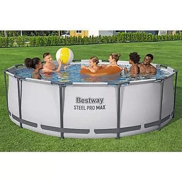 беговые кроссовки мужские: Каркасный бассейн Bestway Steel Pro MAX (круглый) 366*122 - Серия — 3