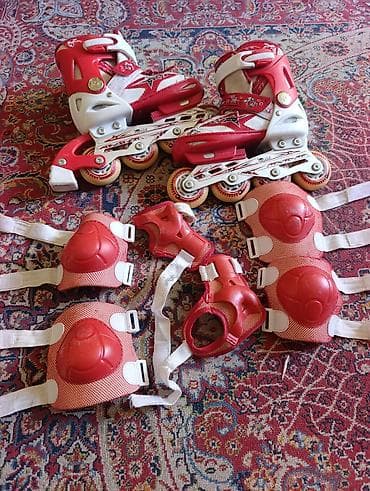 детские раздвижные коньки: Детские раздвижные роликовые коньки. - Тип: роликовые коньки, 4 — 5