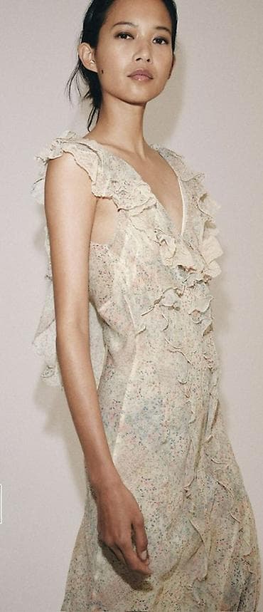 изабель марант: Платье Zara (последняя коллекция)макси с воланами и цветочным принтом — 5