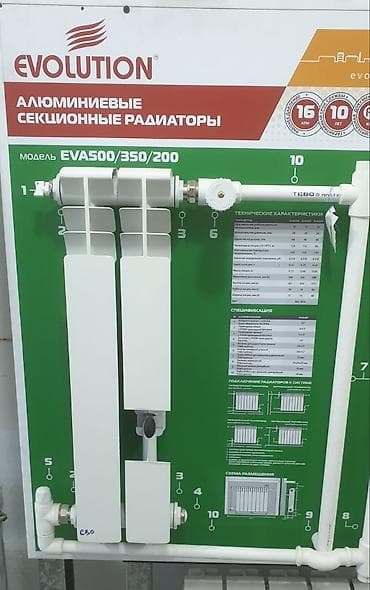 радиатор для отопления: Алюминиевый радиатор отопления белого цвета. Состоит из нескольких — 6
