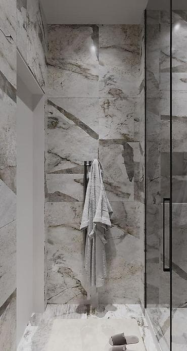 open mind: Душевая зона под ключ с трапом и стеклянной перегородкой - Планировка — 7