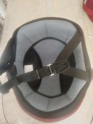 коньки каракол: Велошлем с визором, красный - Тип: открытый шлем (полулицевой) с — 3